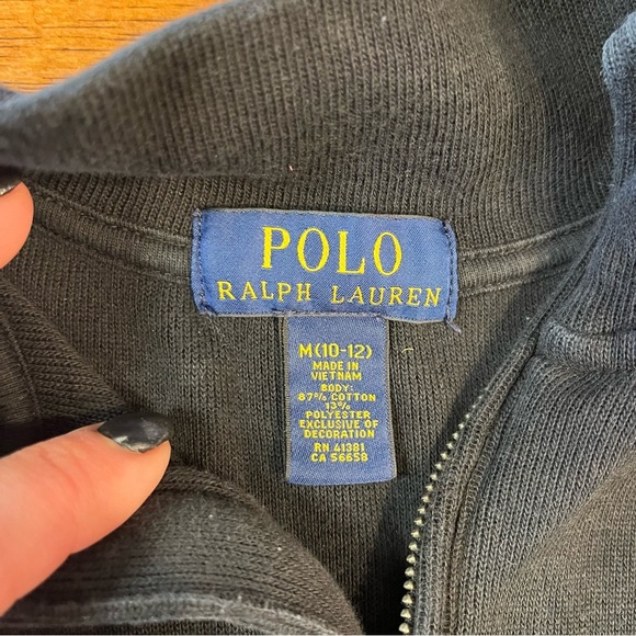 Polo Ralph Lauren Boys 1/4 zip pullover quarter zip sweater size medium 10/12 - Picture 3 of 7